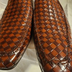 PAUL FREDERICK Made in Italy mens  size 14 preowned brown/black